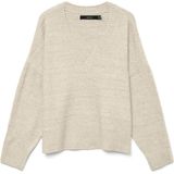 VERO MODA - VMBOOM - Trui - Crème - Losse Pasvorm - V-hals