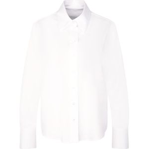 Blouse - Wit - 100% Katoen - Lange Mouwen - Overhemdkraag