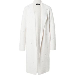 monari Gebreide mantel  zilver / wit