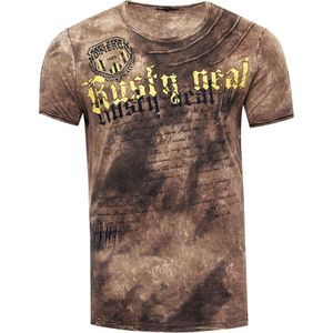 Rusty Neal - T-shirt - Tie Dye Batik - Heren - Normale Pasvorm - 100% Katoen