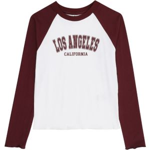 ABOUT YOU Shirt 'Dana'  bordeaux / wit