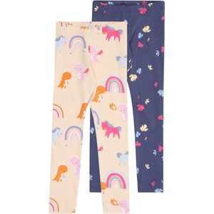 NAME IT Leggings 'NMFNulana'  chamois / marine / lichtblauw / pink