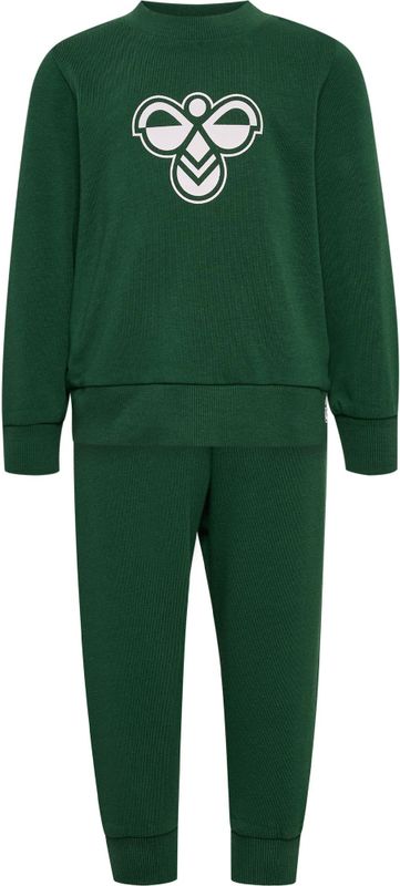 Hummel - hmlMINI JERSEY CREWSUIT BEE - Babyset - Zacht Gebreide Jersey Stof - Biologisch Katoen