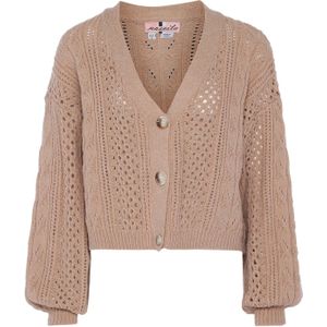 nascita Gebreid vest  camel