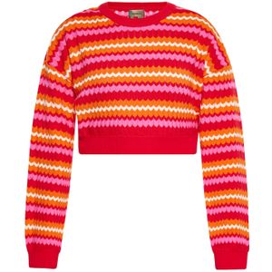 ebeeza Trui  donkeroranje / pink / rood / wit