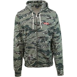 DIESEL Sweatvest 'Forêt'  donkerbruin / groen / zwart / offwhite