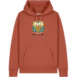 Watapparel Sweatshirt 'Hippies Bus'  lichtbruin / gemengde kleuren