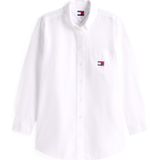 Tommy Jeans - Blouse - Wit - Klassieke Blouse - Lange Mouw