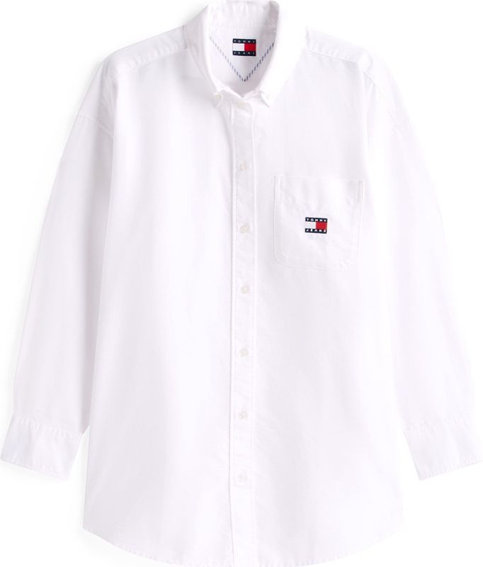 Tommy Jeans - Blouse - Wit - Klassieke Blouse - Lange Mouw