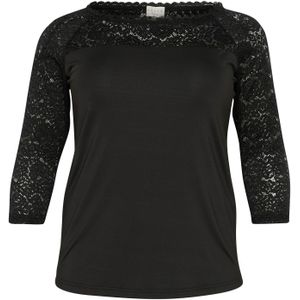 KAFFE CURVE Blouse 'KC Aya'  zwart