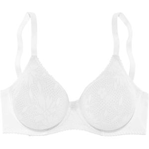 T-shirt BH - Wit - Kant - Naadloos, Met Beugel