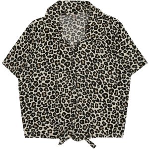 ONLY GIRLS Blouse 'KOGEMMI'  beige / zwart / wolwit