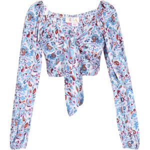 IZIA Blouse  blauw / lila / oranje