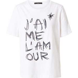 OUI Shirt  navy / wit