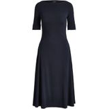 LAUREN RALPH LAUREN - Halflange Jurk - Blauw - Katoen