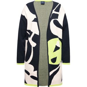 LAURASØN Gebreid vest  beige / marine / limoen / wit