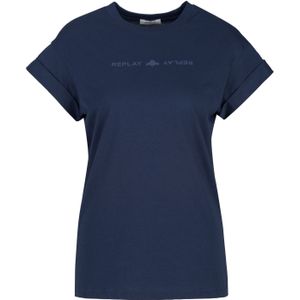 REPLAY Shirt  navy / grijs