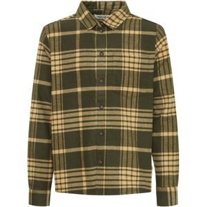 !Solid Overhemd 'Nab'  sand / olijfgroen