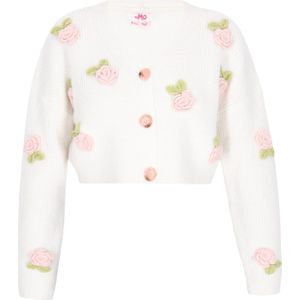 MYMO Gebreid vest  groen / rosa / offwhite