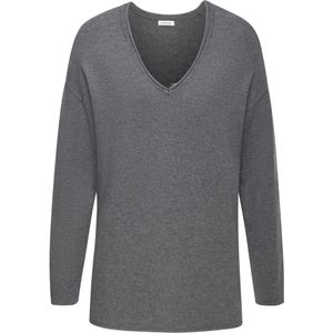 Lascana - Sweater - Donkergrijs - Van Hoogwaardige Brei - V-hals - Lange Mouwen