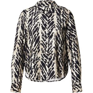 VERO MODA Blouse  taupe / zwart / wit