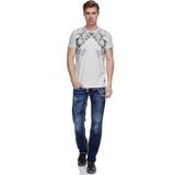 Rusty Neal - T-shirt - Effen Amerikaanse Print - Heren - Normale Pasvorm - 100% Katoen