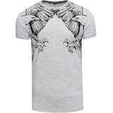 Rusty Neal - T-shirt - Effen Amerikaanse Print - Heren - Normale Pasvorm - 100% Katoen