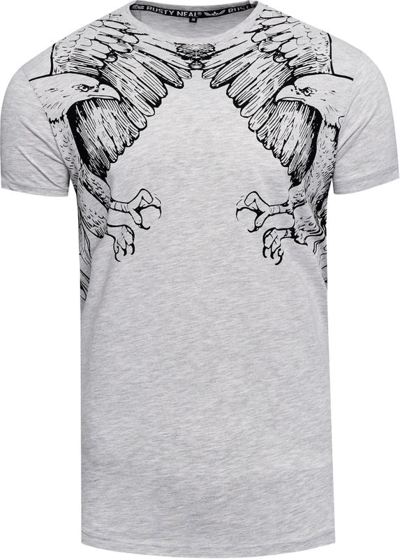 Rusty Neal - T-shirt - Effen Amerikaanse Print - Heren - Normale Pasvorm - 100% Katoen