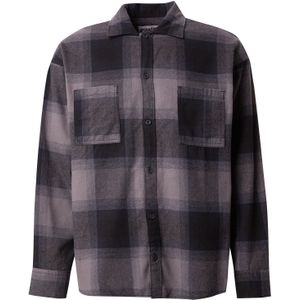 JACK & JONES Overhemd 'JCOREFLEX DARREN'  grijs / zwart