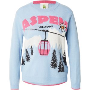 PRINCESS GOES HOLLYWOOD Trui 'Aspen'  hemelsblauw / lichtroze / zwart / wit