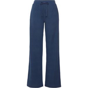 Lascana - Homewearbroek - Blauw mêlee - Loungebroek - Wijde Pijpen met Zijzakken