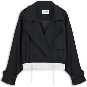 Twist Tussenmantel  zwart / wit