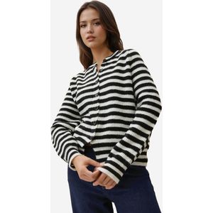 Hiccup Gebreid vest  zwart / wit