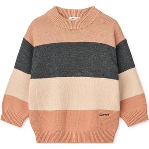 Liewood Trui 'Orlane'  donkergrijs / perzik / poederroze