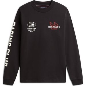 TOMMY HILFIGER Shirt 'MODERN ATHLEISURE'  rood / zwart / wit