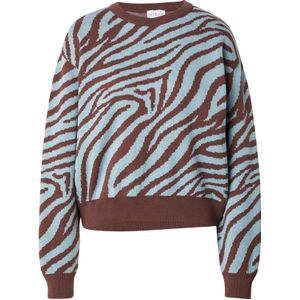 mazine Trui  lichtblauw / bruin