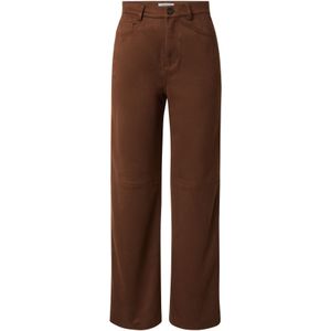 EDITED Broek 'Celina'  bruin / donkerbruin