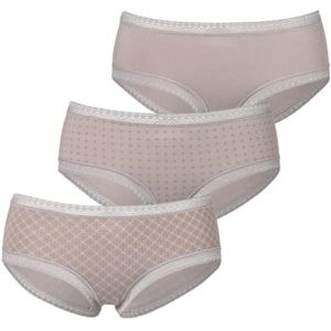 Hipster - Taupe - Katoen - Nauwsluitend met Kant