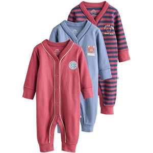 Next Rompertje/body  smoky blue / donkerblauw / watermeloen rood / wit