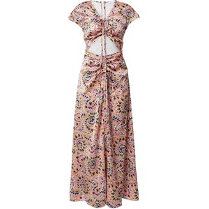 Warehouse Jurk  lichtgroen / oranje / rosa / zwart