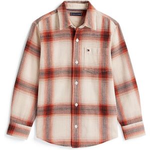 TOMMY HILFIGER Overhemd  beige / oranje / rood