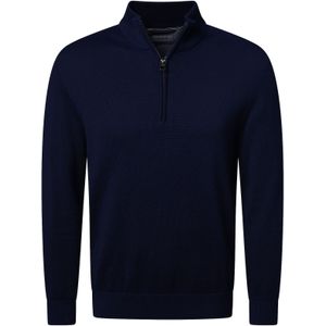 Pierre Cardin - Gebreide Trui - Navy Blazer - Met Schipperskraag