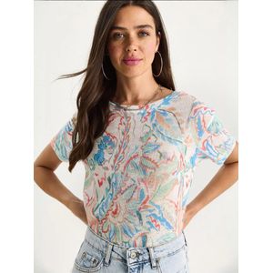 Bianco Lucci Shirt  blauw / pastelgroen / pink / wit