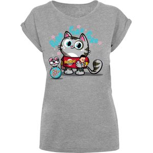 F4NT4STIC Shirt  cyaan blauw / grijs gemêleerd / rood / zwart