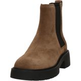 Calvin Klein - Chelsea Boots - Bruin - Leer - Suède - Blokhak