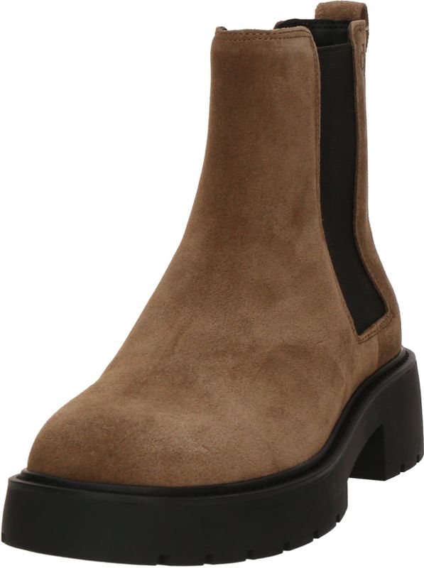Calvin Klein - Chelsea Boots - Bruin - Leer - Suède - Blokhak