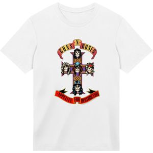 F4NT4STIC Shirt 'Guns 'n' Roses Appetite For Destruction'  lila / rood / zwart / wit