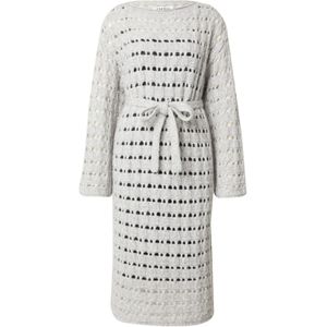 EDITED Gebreide jurk 'Lieven'  grijs gemêleerd