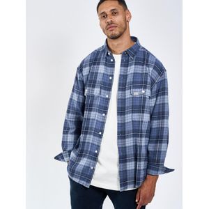 Legends Overhemd 'Russel Flannel Check 04'  blauw