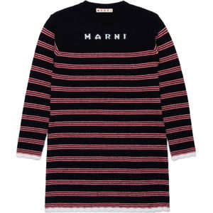 Marni Jurk  rood / zwart / wit